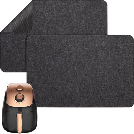 Dos alfombrillas resistentes al calor,aptas para freidoras de aire,protectores de encimera de cocina de 30 cm x 44 cm de grosor (1/2)