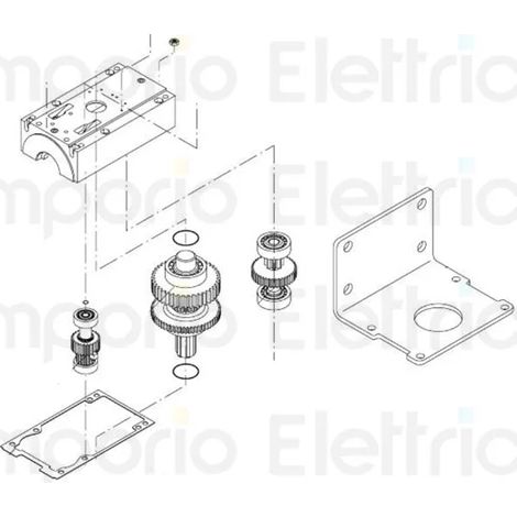 BENINCA' 9686011 Pignon moyen pour moteur Du.45E B45 Au.45 L Au.96 L Remplacement (1/3)
