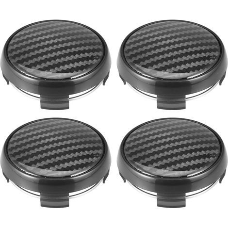 4pcs Capuchons De Centre De Roue Noirs Universels en Plastique Diamètre Externe 65mm, Diamètre Clip 63mm, Hauteur 21mm, Matériau Plastique, Pour Roues Avant Arrière (1/5)