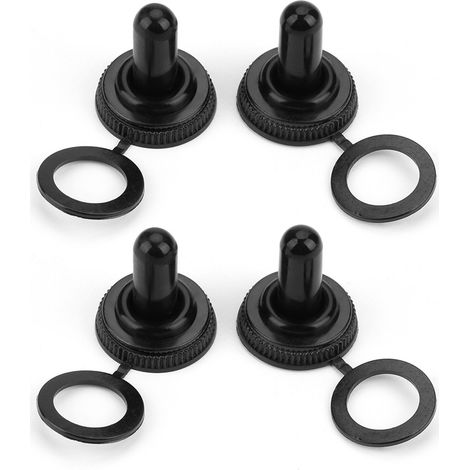 20 wasserdichte Gummikappen für 12-mm-Kippschalter, schwarz (1/5)