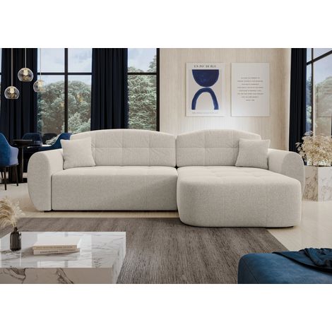 AX LIVING Ecksofa mit Schlaffunktion Nubio 282 cm breit – beige Eckcouch