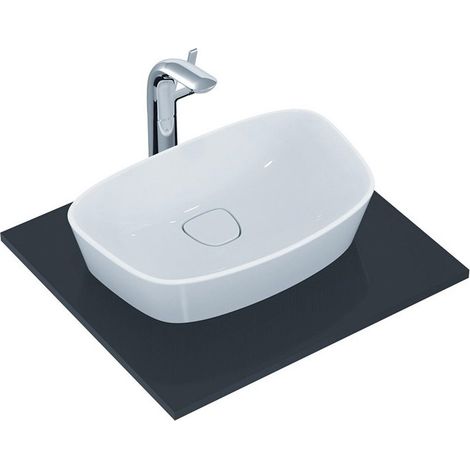 Vasque pour lavabo DEA 520x320x150mm blanc soie sans trou pour robinet, sans trop-plein IDEAL STANDARD