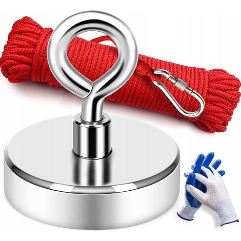 Aimant néodyme geko neodymium magnet 85 kg corde 20 m (1/3)