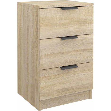 Maison Exclusive - Mesita de noche color roble Sonoma 40x36x65 cm (1/5)