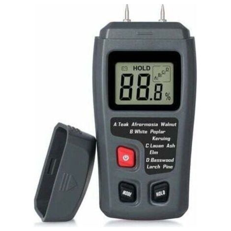 Humidimètre portable pour bois, testeur d'humidité LCD pour détecteur d'humidité du bois, mesure de l'humidité du papier et du bois de chauffage.