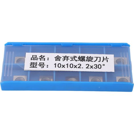 Generic High Strength Carbide Inserts, 4-Edge Rotating Inserts for CNC Wood Milling Machine Cutter, 10 Pcs Carbide Blades for Planing Plywood, Applicable for (1/5)