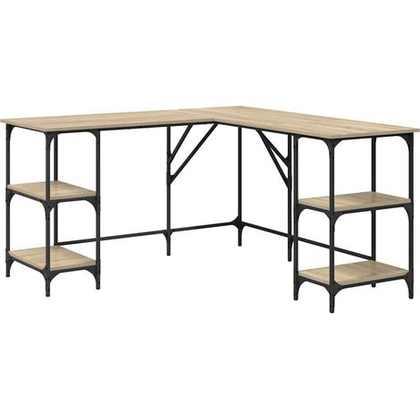 Maison Exclusive - Schreibtisch Sonoma-Eiche 139x139x75 cm Holzwe