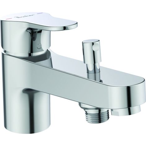 Porcher – Mitigeur de baignoire monotrou à bec long – Cartouche Firmaflow Ø38 mm avec limiteur de température – Limiteur de débit déverrouillable (1/5)