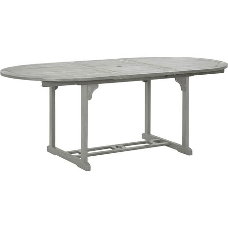 Maison Exclusive - Gartentisch Grau 200x100x75 cm Massivholz Akaz (1/5)