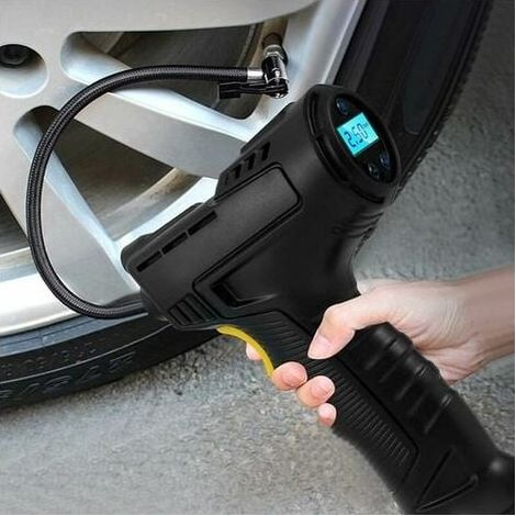Inflatable Cordless Portable Tire Inflator 120W Air Compressor Tire Pump for Cars, Motorcycles, Bicycles with LED Digital Pressure Gauge 2000mAh for Car Motorcycle Bike (1/2)