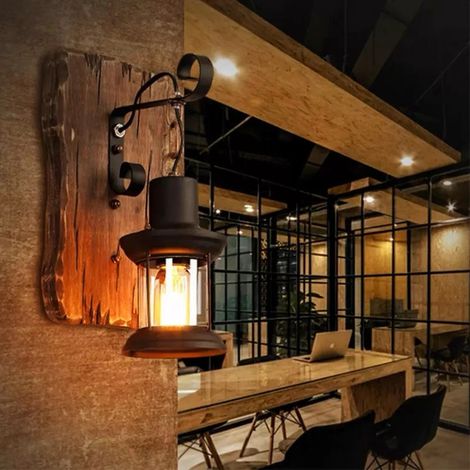 Vintage-LED-Wandleuchte im Retro-Industrie-Loft-Stil, schwarz, E27-Fassung, moderne Innenbeleuchtung