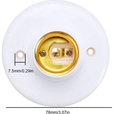 Support E27 - Douille Lampe À Vis - Pour Ampoule E27 - Blanc - 10 Pièces (1/5)