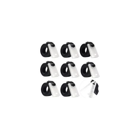 (8pcs)Sangles de Maintien,Accessoires Enrouleur de Couverture Solaire Jeu de Roues de Parasol Sangles de Serrage de Couverture de Piscine, pour couvertures de bâches de Piscine (1/5)