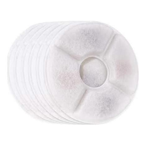 Lot de 6 filtres de rechange en acier inoxydable pour fontaine Cat - Filtre rond - Filtre efficace pour une eau saine (1/5)