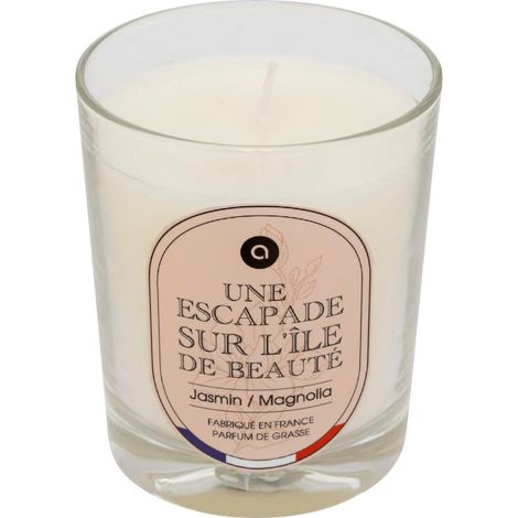 Bougie Parfumée en Verre "Nibi" 180g Jasmin & Magnolia (1/2)