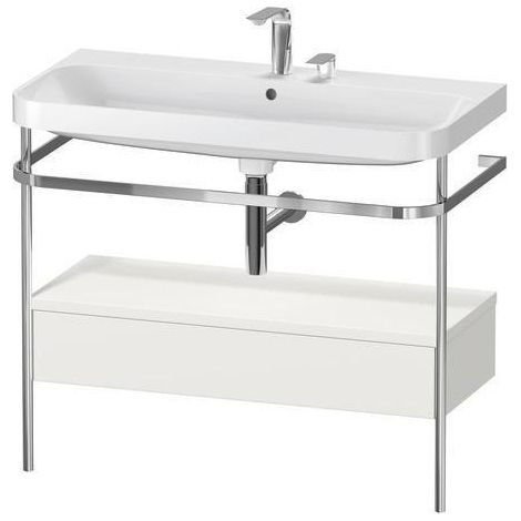 Ensemble lavabo HAPPY D.2 PLUS 975x490mm sans trou de robinetterie, blanc super mat