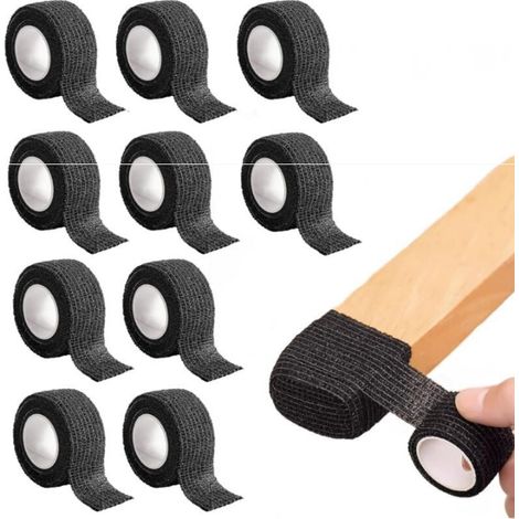 10 Rouleaux Patins Autocollante, Patins Feutres pour Meubles, Patin Chaise Feutre de Protection Pied Chaise Antidérapant, Bande de Protection Meuble(2,5cm x 450cm (1/4)