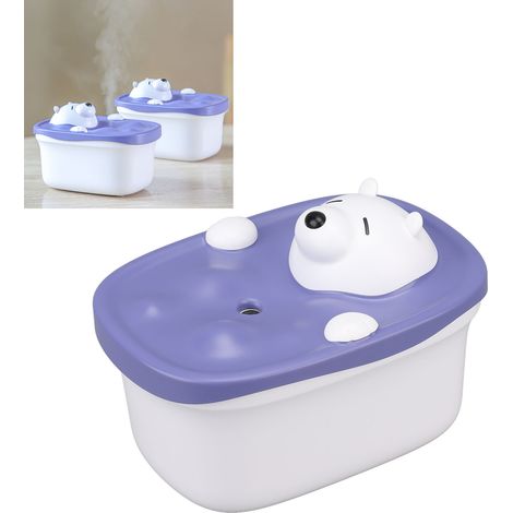 Miniatur-Luftbefeuchter in Bärenform (450 ml), USB-aufladbar, lila (1/5)