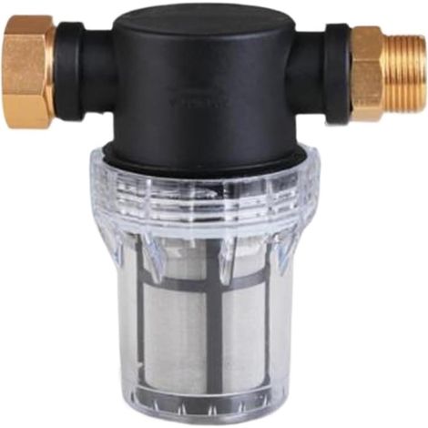 Pré-filtre à sédiments – Protection pompe et purificateur – Capture débris et sable – Fixation rapide – Entretien facile – Pour réseau d'eau, jardin, irrigation – Cadeau (1/4)