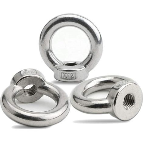 12PCS Écrou à oeil de levage, écrou à anneau femelle pour le levage de l'acier inoxydable 304Pack-of-12, M6 (1/4)