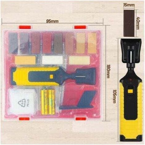 Kit de Réparation Parquet Sol Set 11x Baton de Cire en Différentes Couleurs pour Réparations Stratifié Laminé - Outil Retouche Rayure-- (1/3)