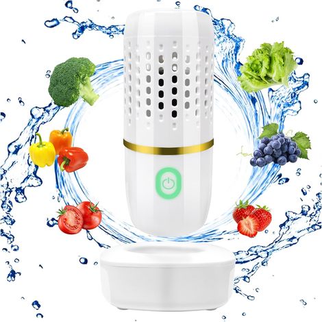 Machine à Laver les Fruits et Légumes, Machine de Purification des Aliments Portable, purificateur d'aliments sans fil USB, Machine à laver à ultrasons avec Technologie de Purification d'Ions Oh (1/5)