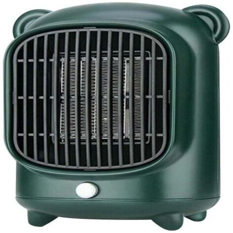 Small Silent Ceramic Fan Heater, Energy Saving Fan Heater, Low Consumption Mobile Electric Heater, 500w Mini Fan Heater Bathroom Office (Green) (1/4)