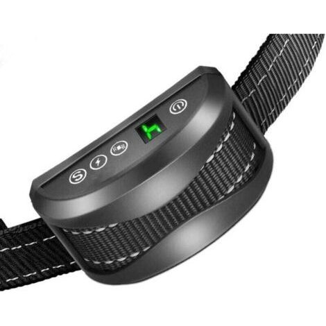 Anti-bark Dog Collar - 3 Modes Electric Shock/Vibration/Sensitivity Training Aid Harmless Automatic IP65 Rechargeable Battery Adjustable Reflective Strap, (1/5)