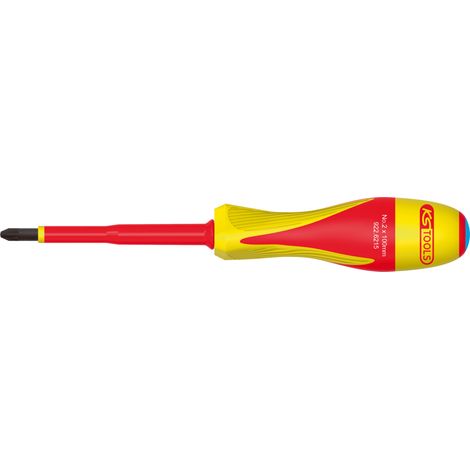 KS Tools - Tournevis POZIDRIV® bi-matière isolé 1000V, PZ2 - 100x205 mm - 922.6215