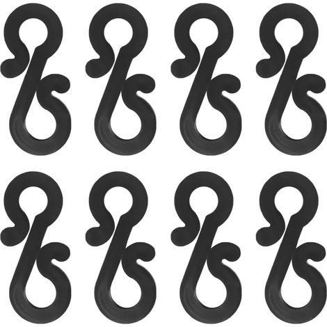 Lot de 120 Mini Crochets de gouttière en Plastique pour Suspendre des guirlandes Lumineuses de Noël, des glaçons et des guirlandes Lumineuses – Crochets en S en Plastique 3,6 x 1,6 cm (1/5)