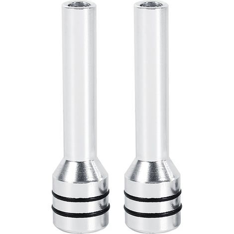 2 pièces voiture camion aluminium intérieur porte serrure bouton broches couverture argent (1/5)