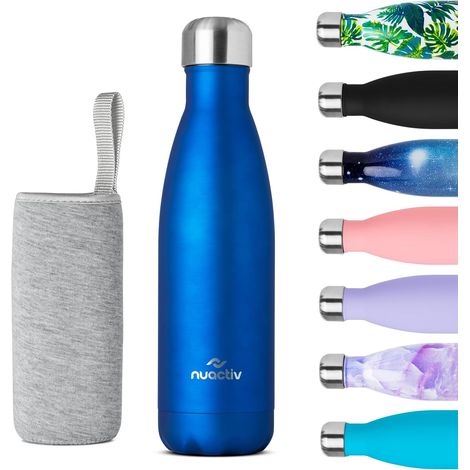 Plafonnier Cristal Gourde Isotherme 500Ml - Acier Inoxydable - Double Paroi - Imperméable - Voyage Sport École (1/5)