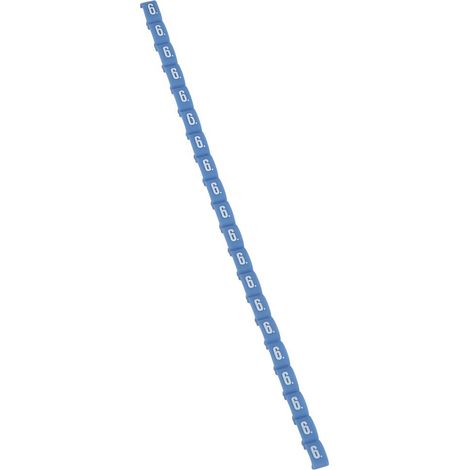800 Repères Duplix conforme au code couleur international avec chiffre 6 sur fond bleu LEGRAND 038406 (1/2)