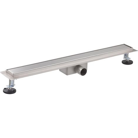 1 - Caniveau de douche - Grille réversible - Évacuation rapide avec siphon anti-odeur - Pour salle de bain moderne - Inox - 70x10 cm (1/5)