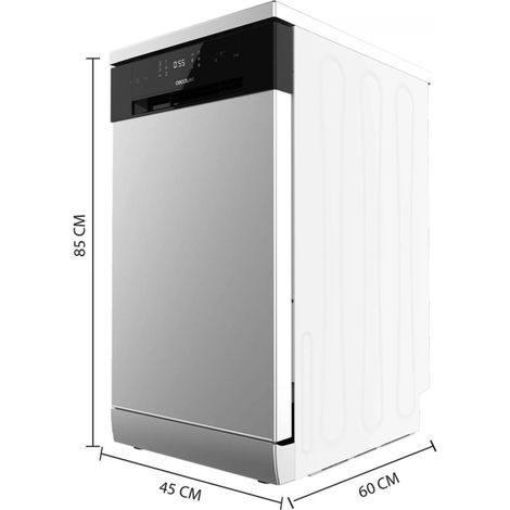 Cecotec Lavavajillas 45 cm Libre Instalación Bolero Aguazero 4350 Inox. 9 Cubiertos, 4 Programas, Motor Inverter Plus Duo (1/4)