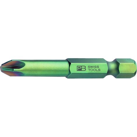 PB Swiss Tools Pozidriv-Klinge, Schaft E 6,3, Kreuzschlitzgröße 3, 50 mm Länge