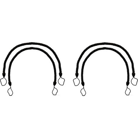 Attache de rideau - 2 paires - Embrasse de rideau - Polyester - Corde d'attache de rideau - Attache simple - Adaptée pour la décoration de fenêtre, la maison, le bureau et les hôtels - 73 cm de long - (1/5)