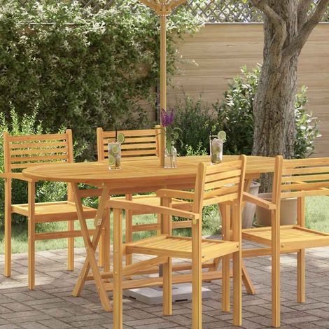 Klappbarer Gartentisch 160x85x75 cm Massivholz Eukalyptus