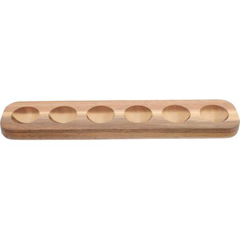 Plateau à œufs en bois, porte-œufs de poule, plateau à œufs de bureau pour la maison-32.00X7.00X2.20CM-As Shown (1/4)