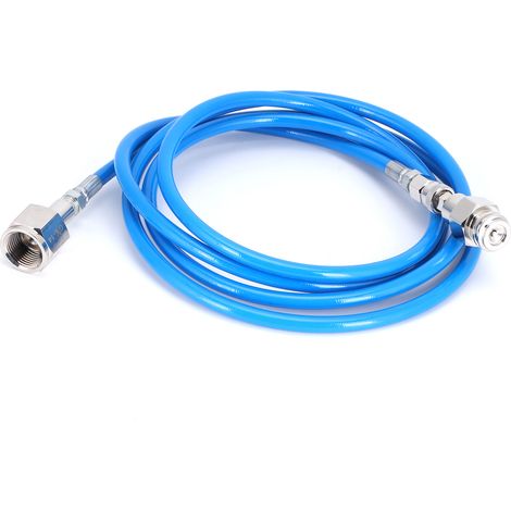 2,5 m langer externer Soda-Schlauch G5/8-14, universeller CO₂-Flaschen-Nachfülladapter, Anschlussset, blauer Schlauch (1/5)