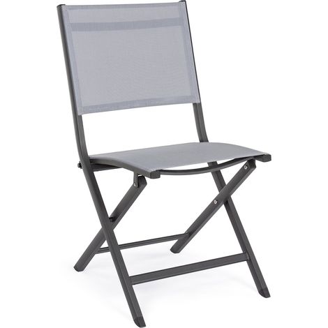 Klappstühle "Elin" aus Aluminium Outdoor-Möbel für Garten und Veranda 2 Stück -Anthrazit (1/5)