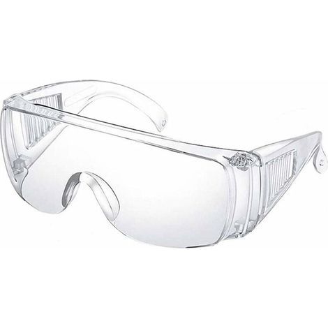 Safety glasses, adjustable eye protection, anti-scratch, anti-fog, anti-ultraviolet, full vision glasses for glasses wearers/workshop use. (1/5)