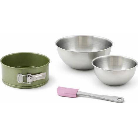 Set de 4 ustensiles de pâtisserie moule à gâteaux 2 bols et spatule Zenker Green Vision (1/5)
