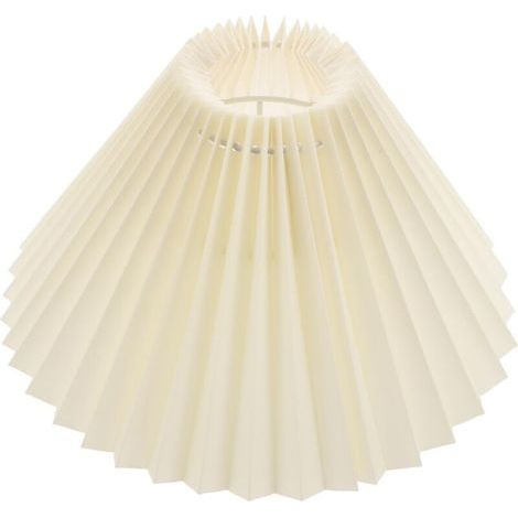 Plissee-Lampenschirm, Stofflampenschirm, Hängelampenschirm, Papier-Pendelleuchte, weiß, oberer Durchmesser 80 mm, unterer Durchmesser 230 mm (1/5)