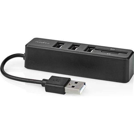 Nedis USB-HUB 1X USB-A 3X USB A (CCGB60250BK01)