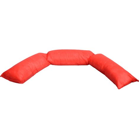HYDRO SNAKE 1300 x 50 mm Hochwassersperre Überschwemmungsschutz Sandsack Alternative - 2er Pack (rot)