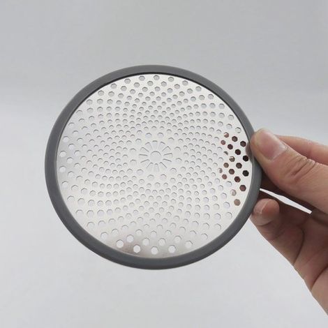 Scarico per pavimento/doccia in acciaio inox con raccogli capelli, antiruggine e anti-intasamento, facile da pulire, per bagno e cucina. (1/4)
