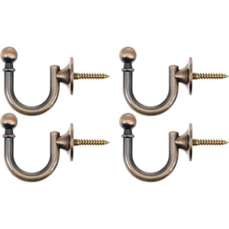 4 Stück Haushaltshaken aus Zinklegierung Robuste Gardinenclips mit Einfachem Design Dekorative Raffhalter für Vorhänge und Mäntel im Raum oder Schrank (1/5)