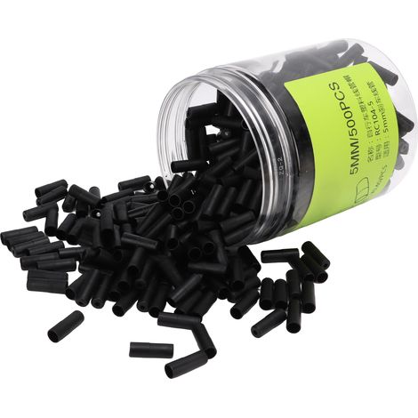 500 pièces Manchons de Câble de Frein Vélo 5mm en Plastique Résistant, Protection Lisse pour Câbles de Frein de Bicyclette (1/5)