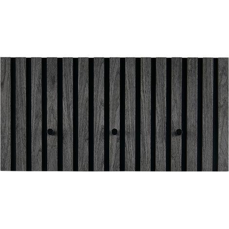 Porte manteau, Panneau mural porte-manteaux 60 cm, Grace Anthracite en Wood, BOITE A DESIGN